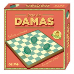 Jogo de Damas (peças + tabuleiro - versão retro)