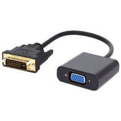 Adaptador DVI-D a VGA preto