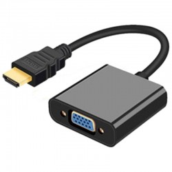 Adaptador HDMI a VGA preto