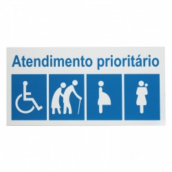 Sinal Adesivo - Atendimento...
