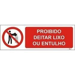 Sinal Adesivo Proibido...