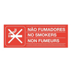 Sinal Adesivo Não Fumadores...